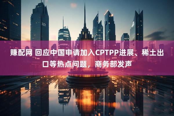 赚配网 回应中国申请加入CPTPP进展、稀土出口等热点问题，商务部发声