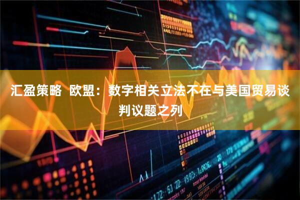 汇盈策略  欧盟：数字相关立法不在与美国贸易谈判议题之列
