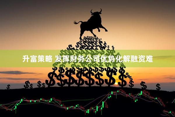 升富策略 发挥财务公司优势化解融资难