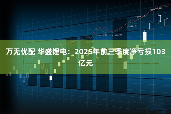 万无优配 华盛锂电：2025年前三季度净亏损103亿元